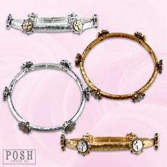 Antique look cross bracelet