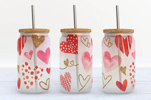 Valentines Day Hearts Seasonal 16oz Tumbler