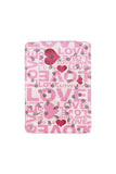 Valentine's Love Print Glitter Compact Mirror