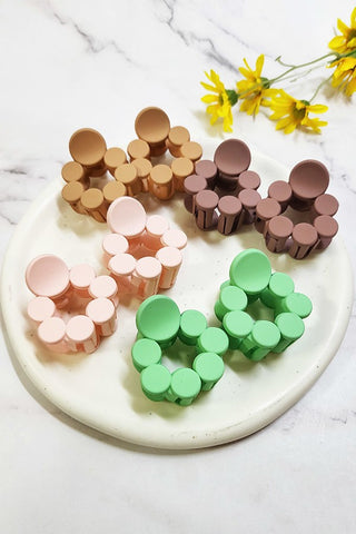 Small Matte Color Hair Claw Clip