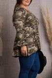 "Eden"  Curvy Camo Top