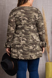 "Eden"  Curvy Camo Top