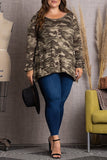 "Eden"  Curvy Camo Top