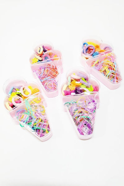 Ice Cream Cone Container Hair Accessory Set