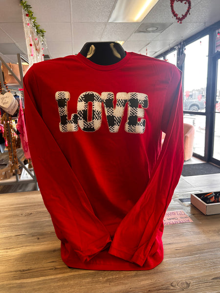 "Plaid Love" Tee
