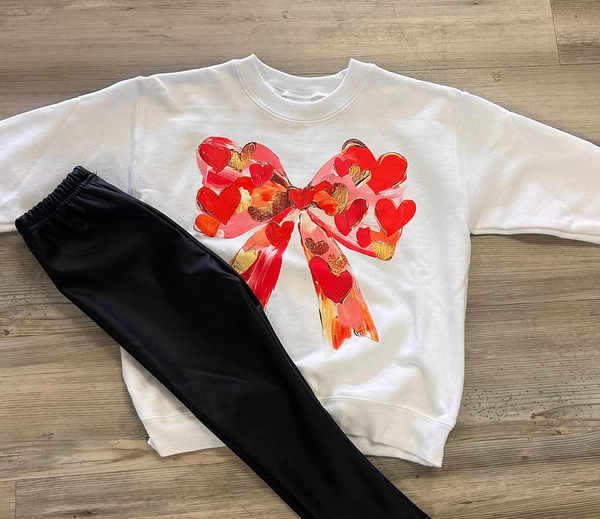 Heart Bow Kids Sweatshirt