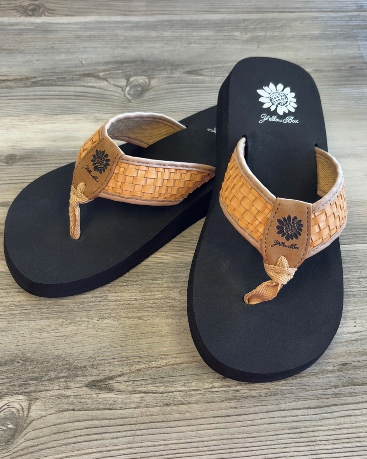 "Fiori" Yellow Box Sandals