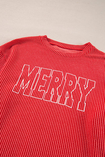 Rib Merry Graphic  Top