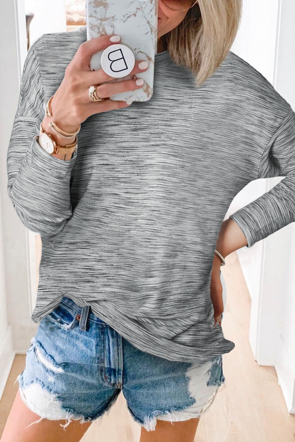"The Heathered" Top