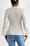 Sunflower Sleeve Waffle Top