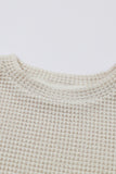 Sunflower Sleeve Waffle Top