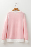 Corded Colorblock Drop Shoulder Top