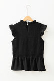Shirred Peplum Top