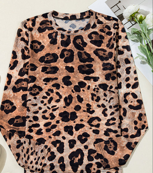 Brown Leopard Top