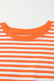 Orange Stripe Pullover Top