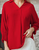 Shirred Oversized Tunic Top