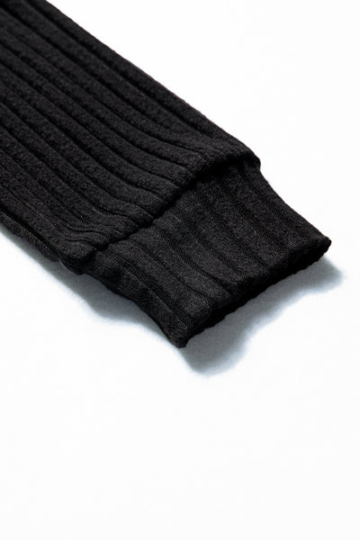 Ribbed Long Sleeve Rounded Hem