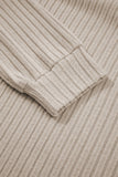 Ribbed Long Sleeve Rounded Hem