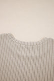 Ribbed Long Sleeve Rounded Hem