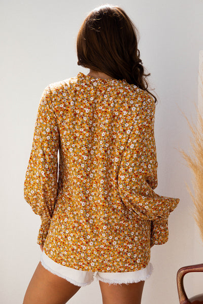 Boho Ruffled Fall Blouse