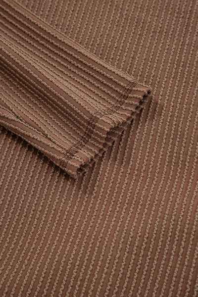 Ribbed Long Sleeve Loose Top