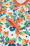 Frilled Floral Blouse