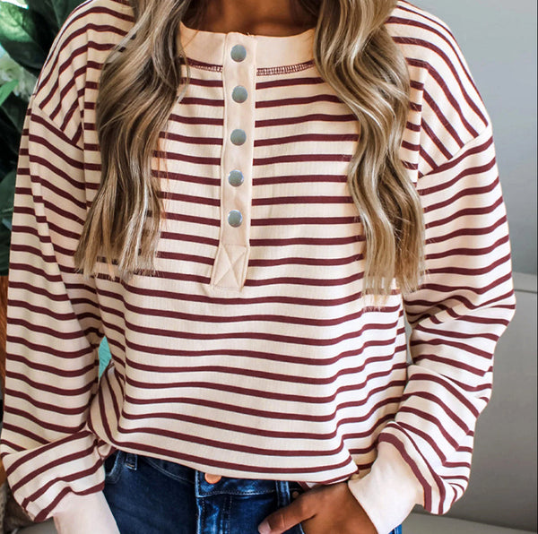 Striped  Henley Top