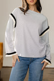 Ruffle Trim Long Sleeve Top