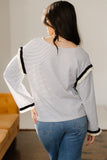 Ruffle Trim Long Sleeve Top