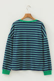 Stripe Patchwork Pocket Top