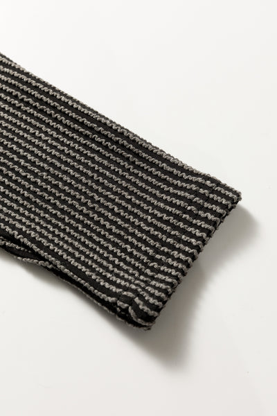 Carbon  Ribbed Dolman Top