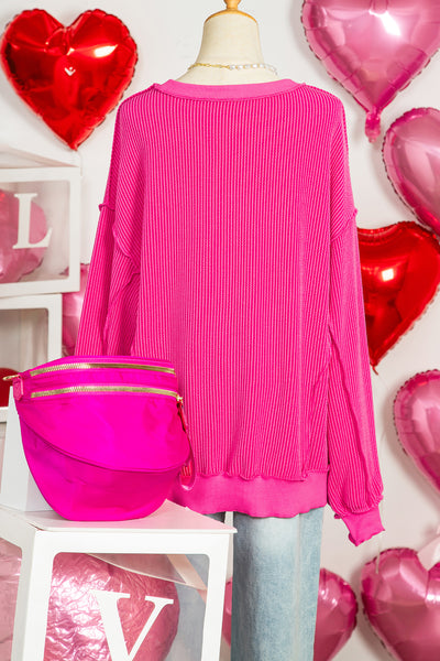 Strawberry XOXO Bow Graphic Top