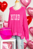 Strawberry XOXO Bow Graphic Top