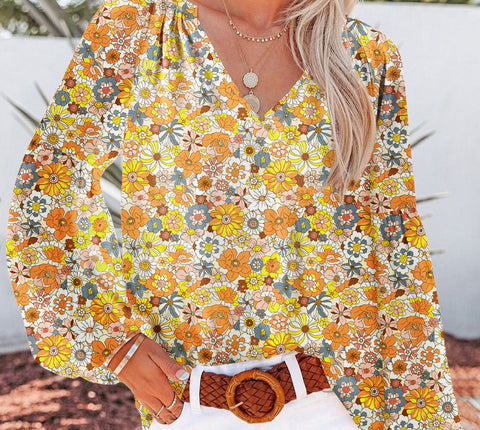 Floral Puff Sleeve Top