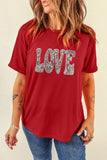 Sequined LOVE T-shirt