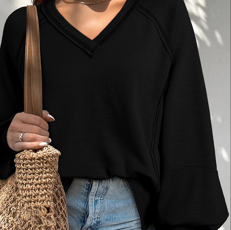Textured Knit Pullover Top