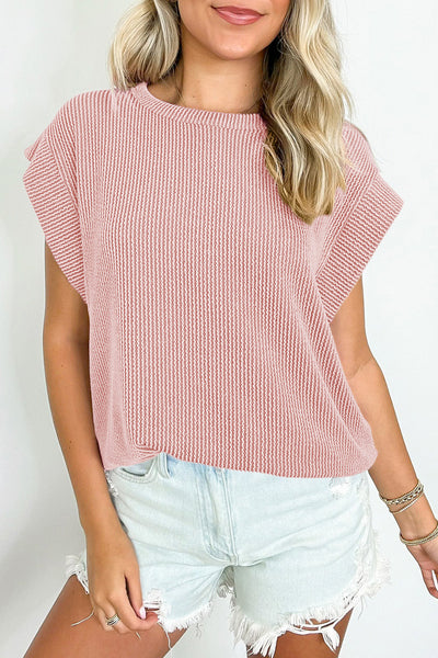 Rose Twisted Rib T Shirt