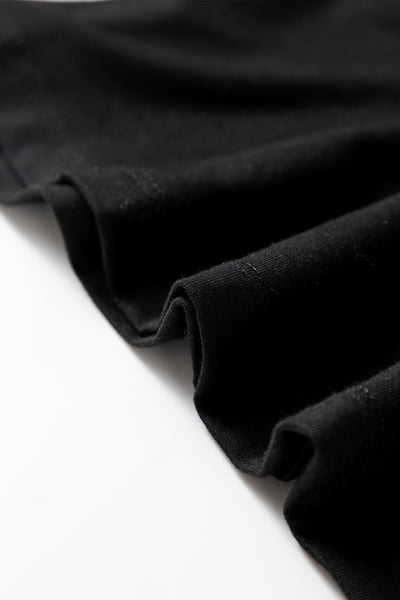 Black  Long Sleeve Fitted Top