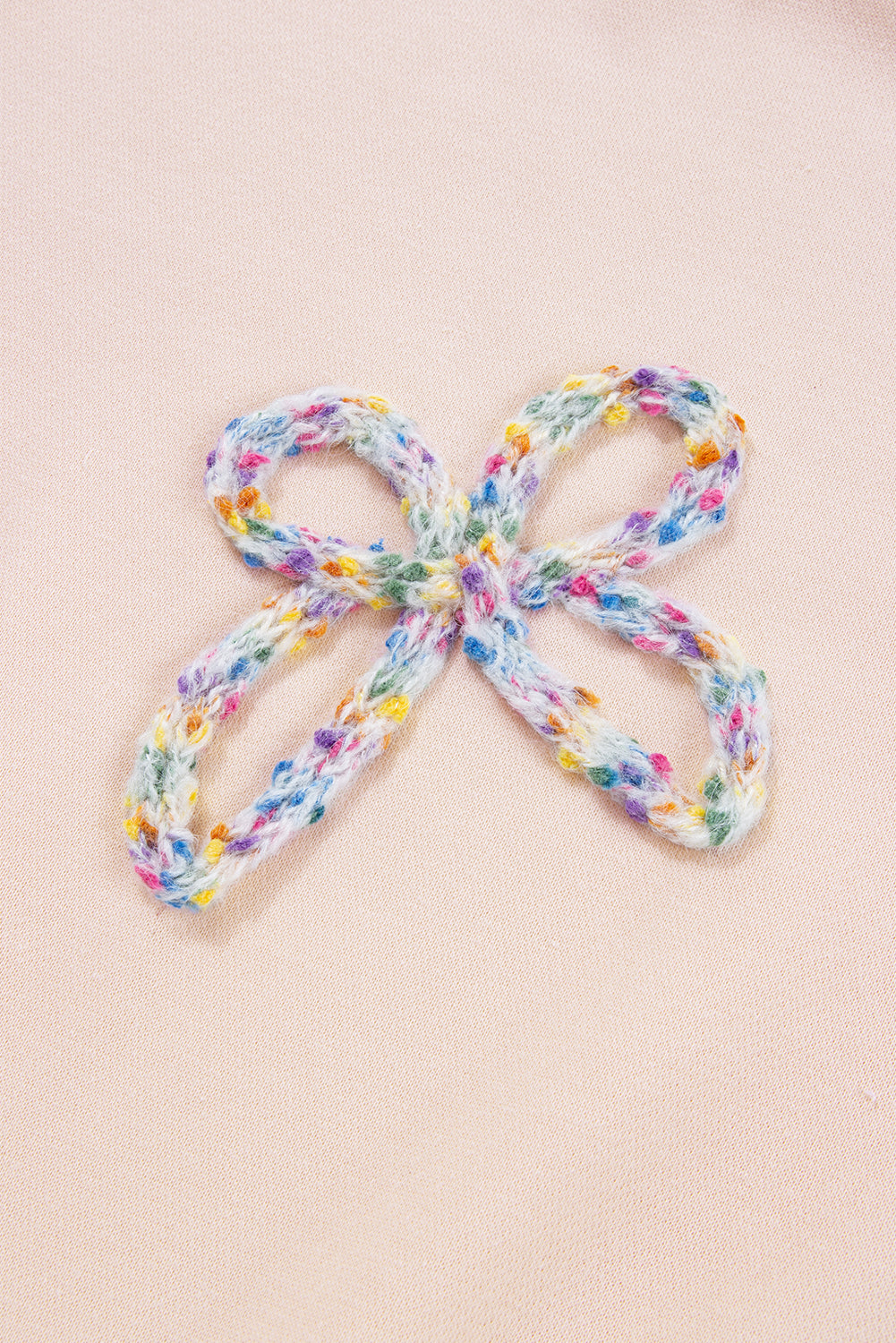 Embroidered Bow Sweatshirt