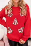 Christmas Tree Patched Sweatshirt