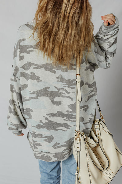 Retro Camo Patchwork Sweatshirt