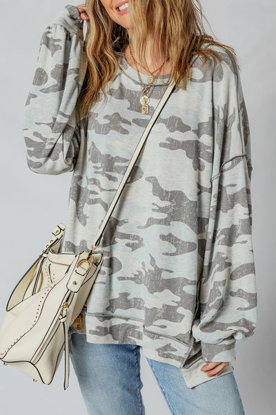 Retro Camo Patchwork Sweatshirt