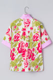 Flower Print Frilled Collar
