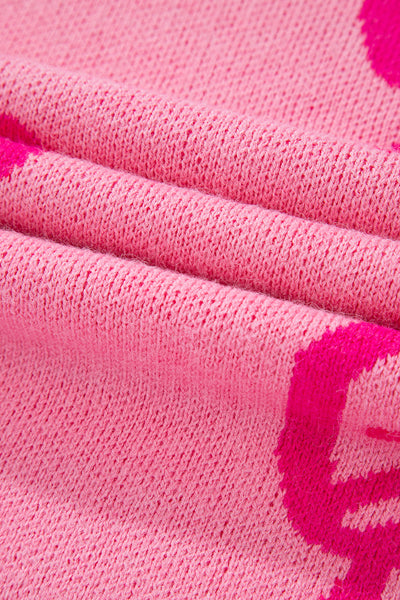 Pink Bow Loose Sweater