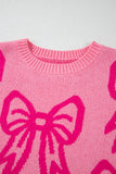 Pink Bow Loose Sweater