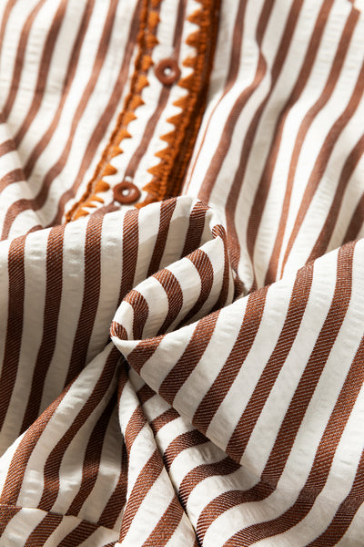 Khaki Stripe Mini Dress