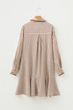 Khaki Stripe Mini Dress