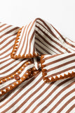 Khaki Stripe Mini Dress