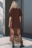 Sandalwood Patchwork T Shirt Maxi Dress