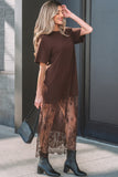 Sandalwood Patchwork T Shirt Maxi Dress